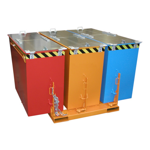 Bauer Südlohn Kippbehälter TRIO, lackiert, Gelborange