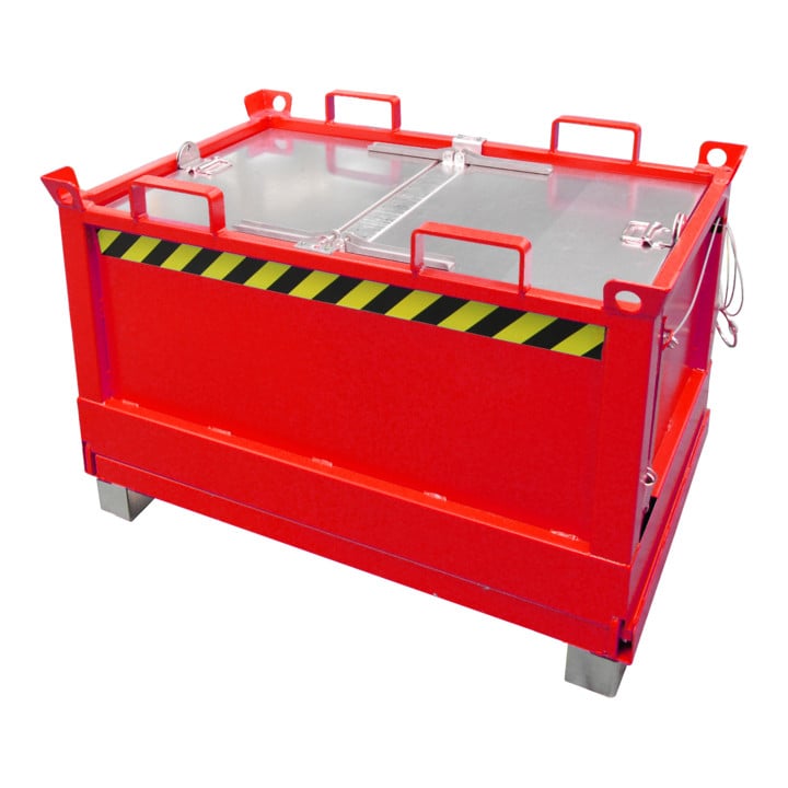 Bauer Südlohn Klappbodenbehälter FB 500, lackiert, Feuerrot