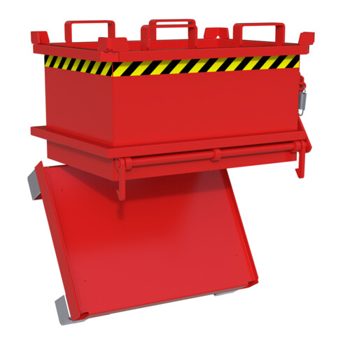 Bauer Südlohn Mini-Klappbodenbehälter MSB 150, lackiert, Feuerrot