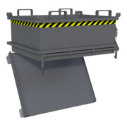 Bauer Südlohn Mini-Klappbodenbehälter MSB 250, lackiert, Mausgrau-5