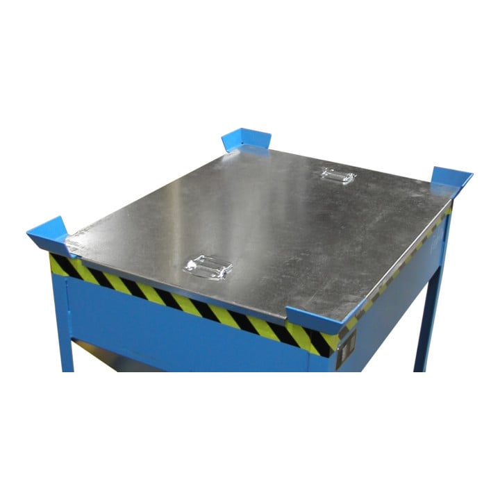 Bauer Südlohn Silobehälter SG-D 375, lackiert, Lichtblau