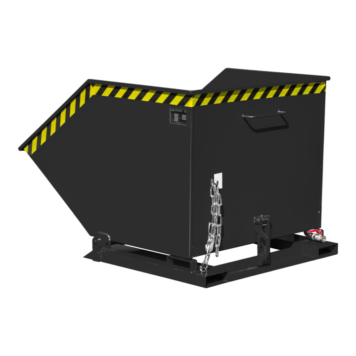 Bauer Südlohn Späne-Kippmulde SKK 1000, lackiert, Schwarzgrau