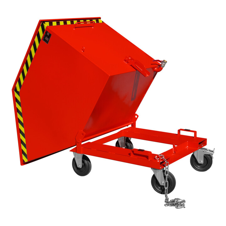 Bauer Südlohn Späne-Kippmulde SKK 800, lackiert, Feuerrot