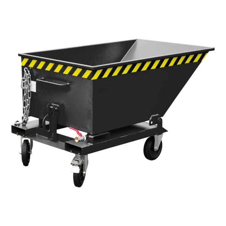 Bauer Südlohn Späne-Kippmulde SKN 400, lackiert, Schwarzgrau
