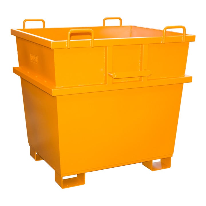 Bauer Südlohn Universalcontainer UC 1000, lackiert, Gelborange
