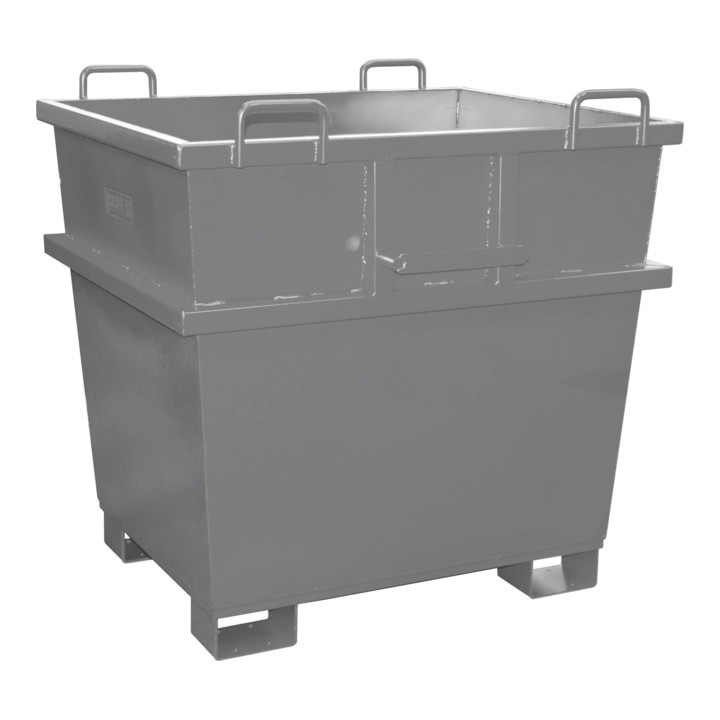 Bauer Südlohn Universalcontainer UC 1000, lackiert, Mausgrau