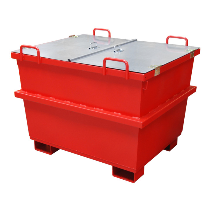 Bauer Südlohn Universalcontainer UC 750, lackiert, Feuerrot