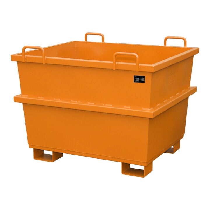 Bauer Südlohn Universalcontainer UC 750, lackiert, Gelborange