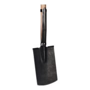 Bêche de défrichement de jardin feuilles 285 x 180 mm taille 2 avec manche à bou-4
