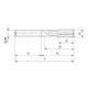Beck Alésoir HNC-Plus VHM 9,99 mm avec refroidissement interne pour trou borgne et traversant