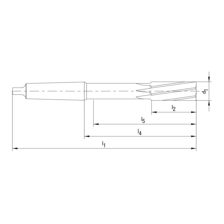 Beck Alésoir machine DIN208 TiN Forme B 14,0 mm