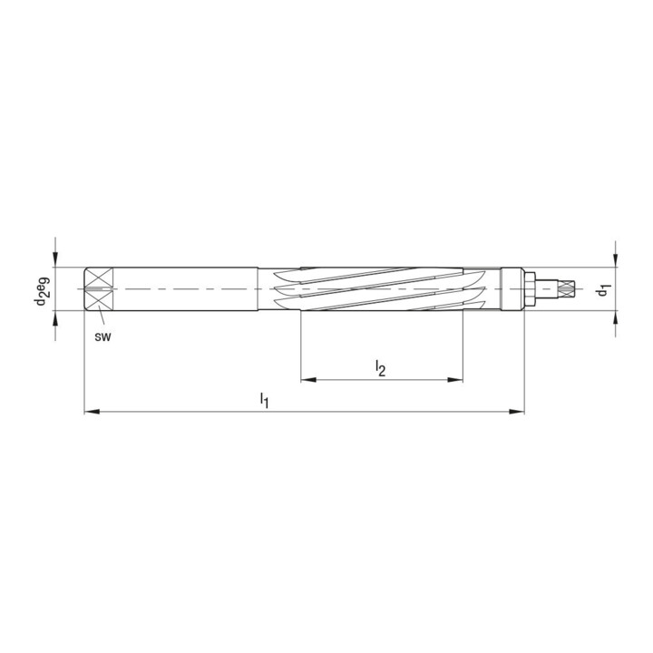 Beck Handreibahle DIN859 HSS 18,0mm