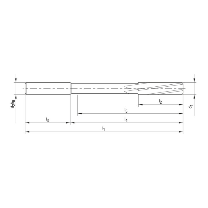 Beck Maschinenreibahle DIN212 TiN Form D 5,0mm
