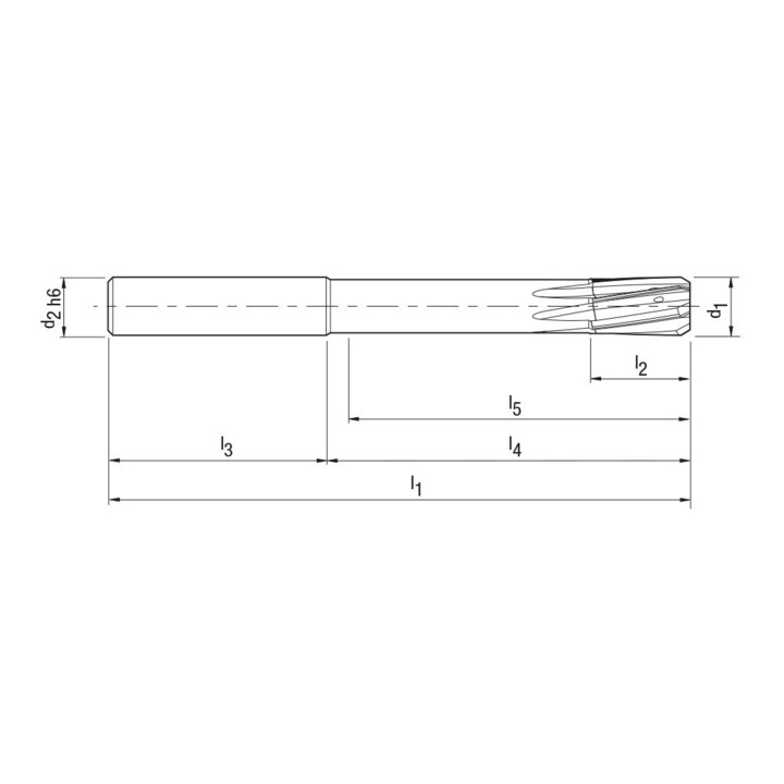 Beck Reibahle HNC WN VHM TiALN INOX 9mm Durchgangsloch