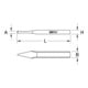 Outils KS Burin cruciforme, plat ovale-3