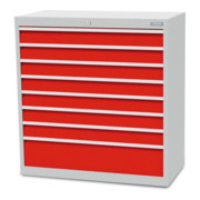 Bedrunka+Hirth Armoire à tiroirs Série T500-9 avec 8 tiroirs 7x100 1x200 mm