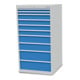Bedrunka+Hirth Armoire à tiroirs T736 R 24-24 avec 10 tiroirs 2x50 4x100 2x150 2x200 mm-1