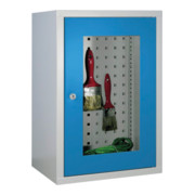 Bedrunka+Hirth Armoire murale avec 1 porte vitrée et paroi arrière perforée