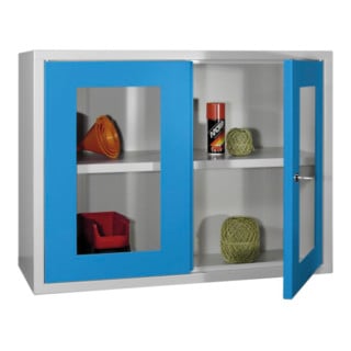 Bedrunka+Hirth Armoire murale avec 2 portes à fenêtre transparente et dos lisse