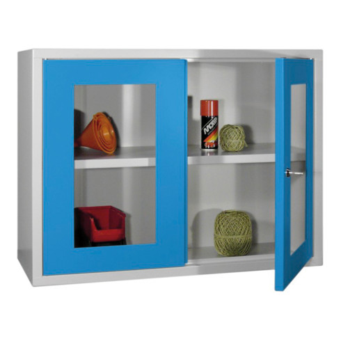 Bedrunka+Hirth Armoire murale avec 2 portes à fenêtre transparente et dos lisse