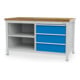 Bedrunka+Hirth Établi à caisson R 24-24 avec 3 tiroirs L×P×H 1500×750×959 mm