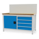 Bedrunka+Hirth Établi avec caisson 1500 R 24-24 avec 4 tiroirs LxPxH 1500x750x959 mm-1