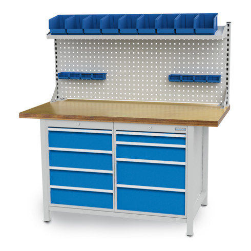 Bedrunka+Hirth Établi avec caisson R 18-24 avec 8 tiroirs LxPxH 1500x750x959 mm