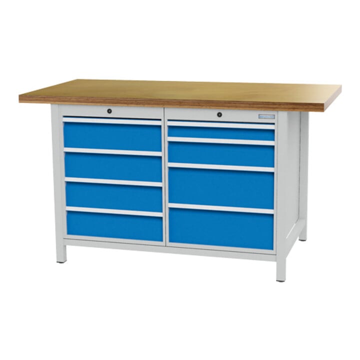 Bedrunka+Hirth Établi avec caisson R 18-24 avec 8 tiroirs LxPxH 1500x750x959 mm