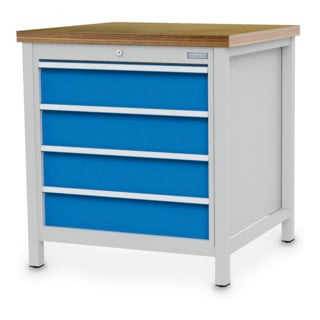 Bedrunka+Hirth Établi coffre R 24-24 avec 4 tiroirs L×P×H 810x750x959 mm