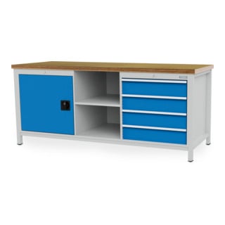 Bedrunka+Hirth Établi R 24-24 avec 4 tiroirs LxPxH 2000x750x959 mm