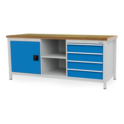 Bedrunka+Hirth Établi R 24-24 avec 4 tiroirs LxPxH 2000x750x959 mm