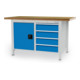 Bedrunka+Hirth Établi série 1500/500 avec 4 tiroirs L×P×H 1500x750x959 mm-1