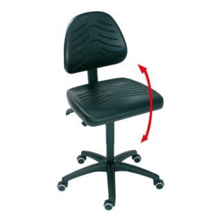 Bedrunka+Hirth Fauteuil de travail pivotant mousse PU hauteur 470-670 mm