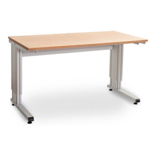 Bedrunka+Hirth Grundgestell Powerline C mit Arbeitsplatte Buche Multiplex 40mm Tiefe 750 elektrisch höhenverstellbar