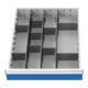 Bedrunka+Hirth Insert de tiroir série 500 avec rails centraux et 9 cloisons séparatrices