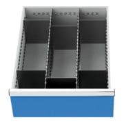 Bedrunka+Hirth Insert de tiroir Série 500 avec rails centraux et cloisons pour façades de 200 mm