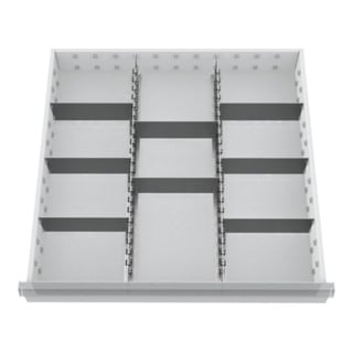 Bedrunka+Hirth Insert de tiroir Série 700, rails centraux avec cloisons pour 150 mm, 1,6 kg
