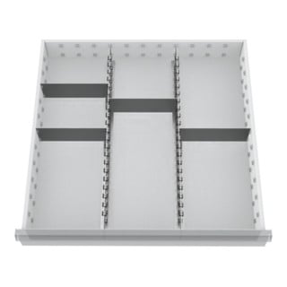Bedrunka+Hirth Insert de tiroir série 700, rails compartiment moyen avec cloisons pour 200 mm, 1,4 kg