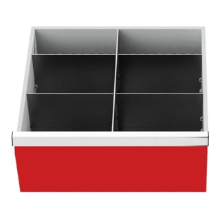 Bedrunka+Hirth Insert de tiroir série T500-4 avec rails centraux et cloisons pour 200 mm