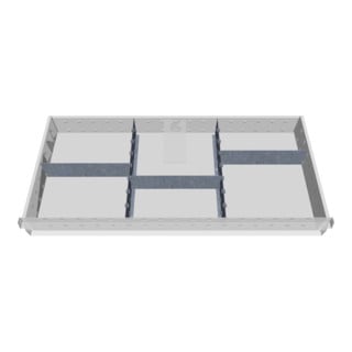 Bedrunka+Hirth Insert de tiroirs Série T500-9 rails intermédiaires avec 3 cloisons séparatrices
