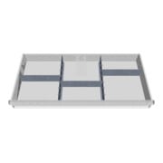 Bedrunka+Hirth Insert de tiroirs Série T500-9 rails intermédiaires avec 3 cloisons séparatrices