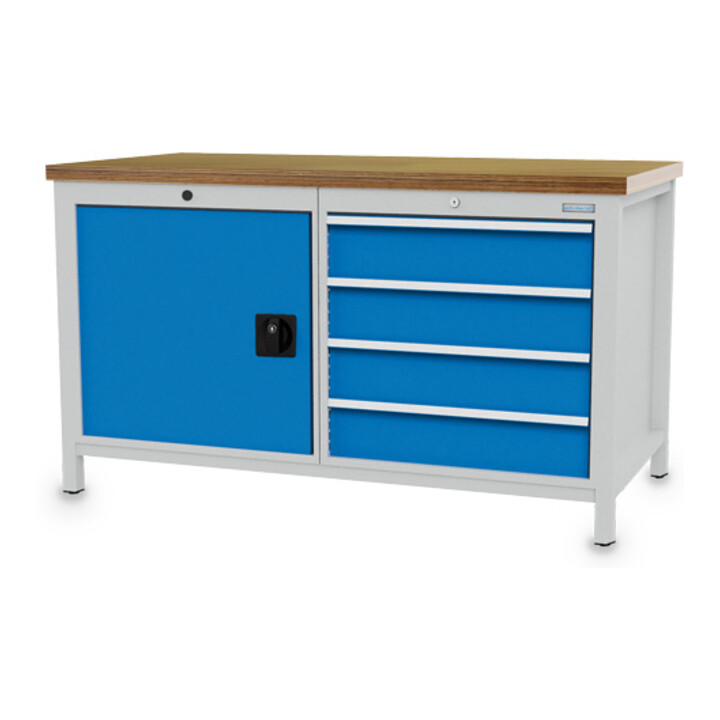 Bedrunka+Hirth Kastenwerkbank 1500 R 24-24 mit 4 Schubladen BxTxH 1500x750x959 mm