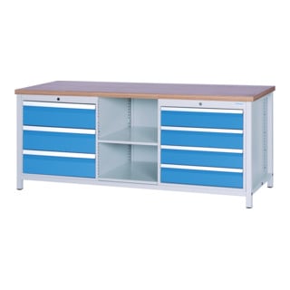 Bedrunka+Hirth Kastenwerkbank 2000 mit 6 Schubladen