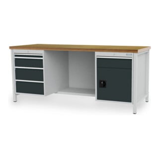 Bedrunka+Hirth Kastenwerkbank R 18-24 2000 mm 5x Schublade 1x Flügeltüre