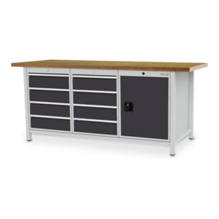 Bedrunka+Hirth Kastenwerkbank R 18-24 2000 mm 8x Schublade 1x Flügeltüre
