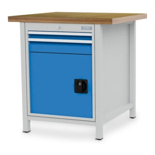 Bedrunka+Hirth Kastenwerkbank R 18-24 Tiefe 750 mm 2 Schubladen 1 Flügeltür