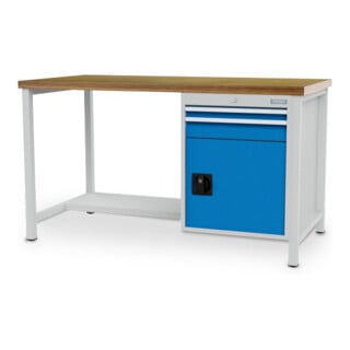 Bedrunka+Hirth Kastenwerkbank R 18-24 Tiefe 750 mm 2 Schubladen 1 Flügeltür
