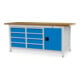 Bedrunka+Hirth Kastenwerkbank R 18-24 Tiefe 750 mm 8 Schubladen 1 Flügeltür