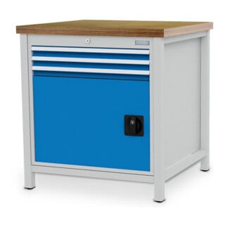 Bedrunka+Hirth Kastenwerkbank R 24-24 Tiefe 750 mm 3 Schubladen 1 Flügeltür