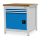 Bedrunka+Hirth Kastenwerkbank R 24-24 Tiefe 750 mm 3 Schubladen 1 Flügeltür